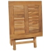 Tumbona plegable con mesa de madera maciza de teca