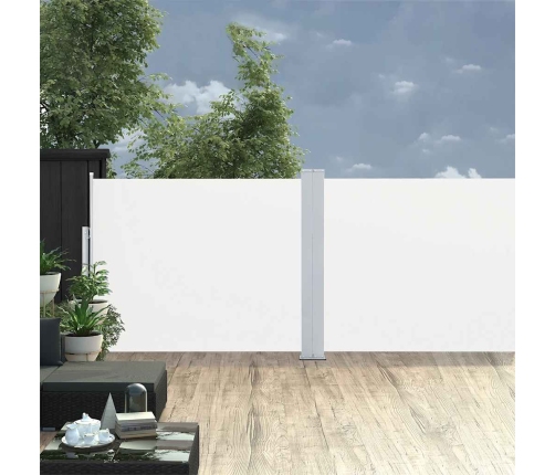 Toldo lateral retráctil para patio color crema 170x1200 cm