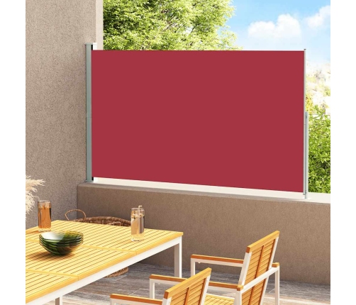 Toldo lateral retráctil de jardín rojo 180x300 cm