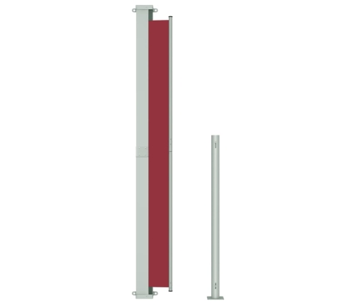 Toldo lateral retráctil para patio rojo 200x300 cm