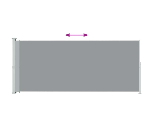 Toldo lateral retráctil para patio gris 200x500 cm