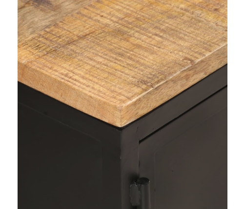 Mesa de centro de madera maciza de mango rugosa 90x50x37 cm