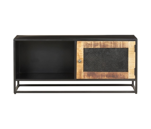 Mueble para TV de madera maciza de mango rugosa 90x30x40 cm