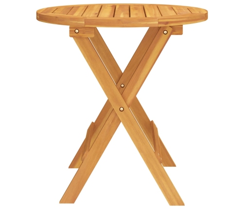 vidaXL Mesa bistró de terraza madera maciza de acacia Ø46x47 cm