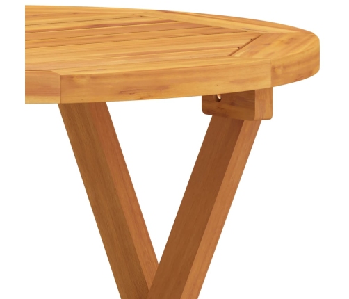 vidaXL Mesa bistró de terraza madera maciza de acacia Ø46x47 cm