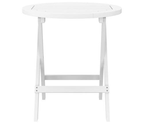 Mesa de jardín plegable madera maciza de acacia blanco Ø 46 cm