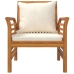 Sillones con cojines blanco crema 2 uds madera maciza de acacia