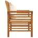 Sillones con cojines blanco crema 2 uds madera maciza de acacia