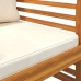 Sillones con cojines blanco crema 2 uds madera maciza de acacia