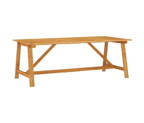 vidaXL Mesa de comedor de jardín madera maciza de acacia 206x100x74 cm