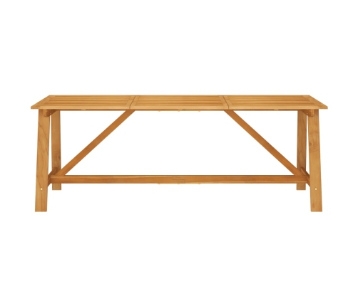 vidaXL Mesa de comedor de jardín madera maciza de acacia 206x100x74 cm