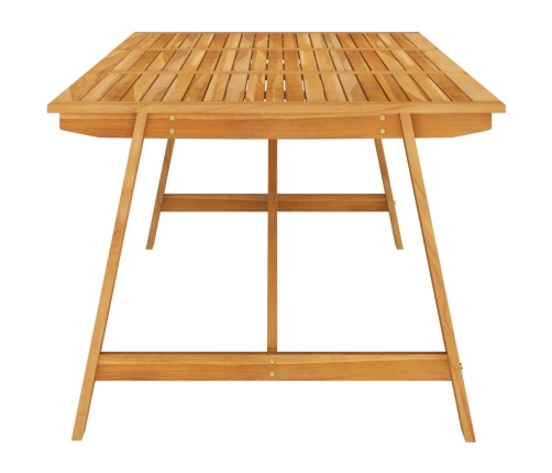 vidaXL Mesa de comedor de jardín madera maciza de acacia 206x100x74 cm