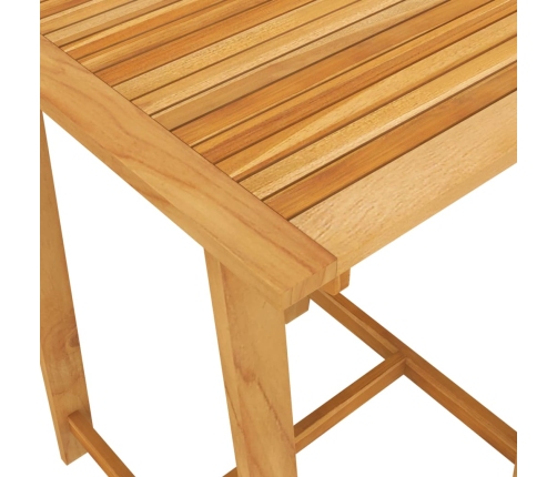 Mesa alta de jardín madera maciza de acacia 70x70x104 cm