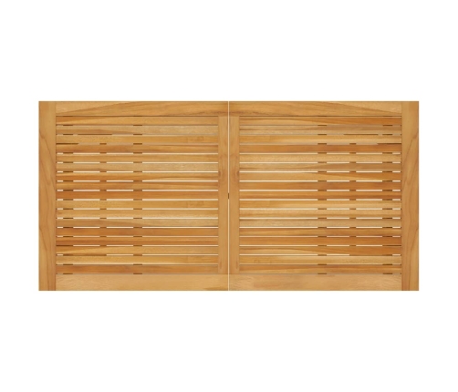 Mesa alta de jardín madera maciza de acacia 140x70x104 cm