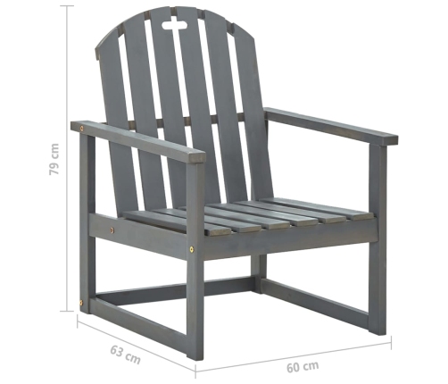 Sillones de jardín 2 unidades madera maciza de acacia gris
