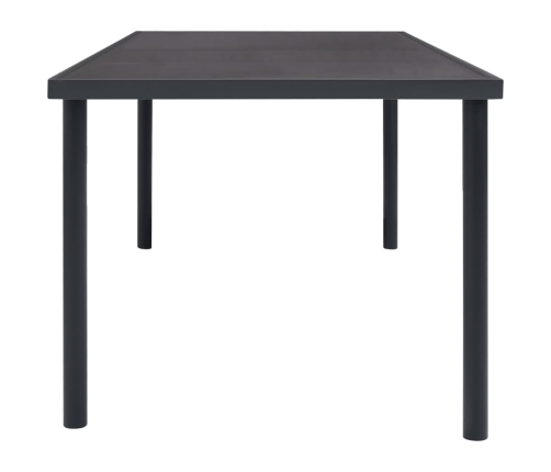 Mesa de comedor de jardín acero gris antracita 150x90x74 cm