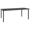 vidaXL Mesa de comedor de jardín acero gris antracita 190x90x74 cm