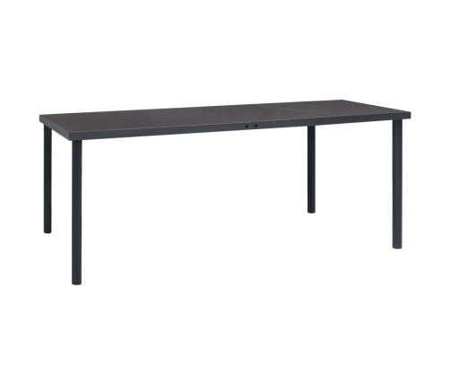 Mesa de comedor de jardín acero gris antracita 190x90x74 cm