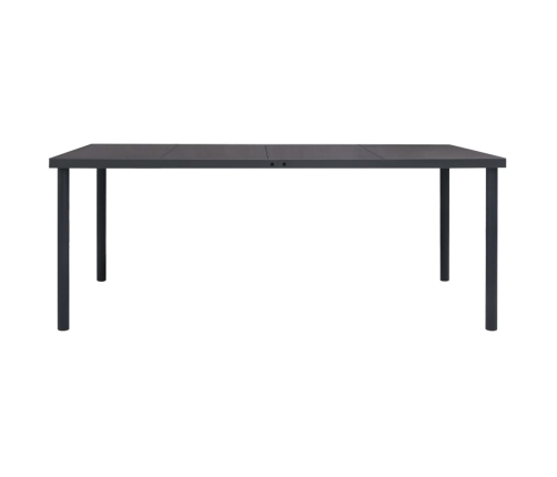 Mesa de comedor de jardín acero gris antracita 190x90x74 cm