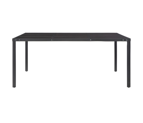 Mesa de comedor de jardín acero y vidrio negra 170x170x74,5 cm