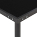 Mesa de comedor de jardín acero y vidrio negra 170x170x74,5 cm