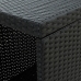 Mesa bar estante almacenaje 120x60x110cm ratán sintético negro