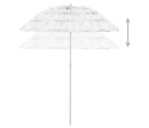 Sombrilla de playa Hawaii blanco 180 cm