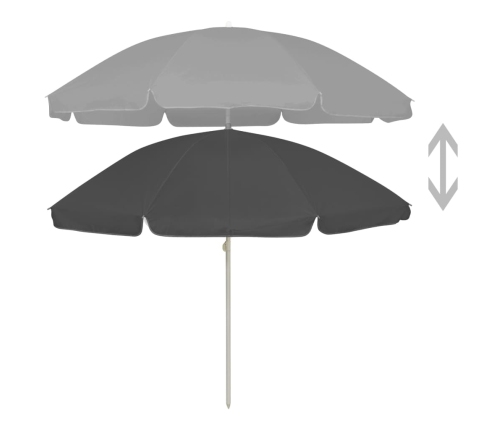Sombrilla de playa antracita 240 cm