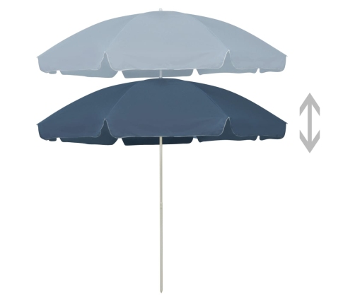 Sombrilla de playa azul 300 cm
