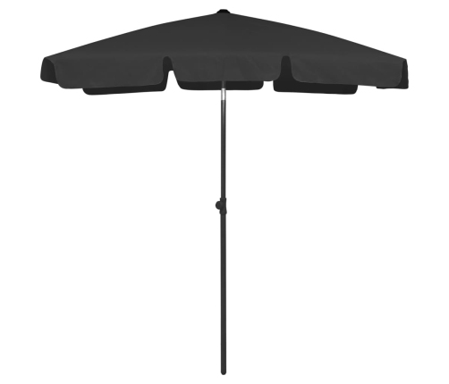 Sombrilla de playa negro 180x120 cm