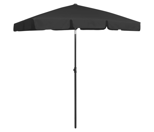 Sombrilla de playa negro 180x120 cm