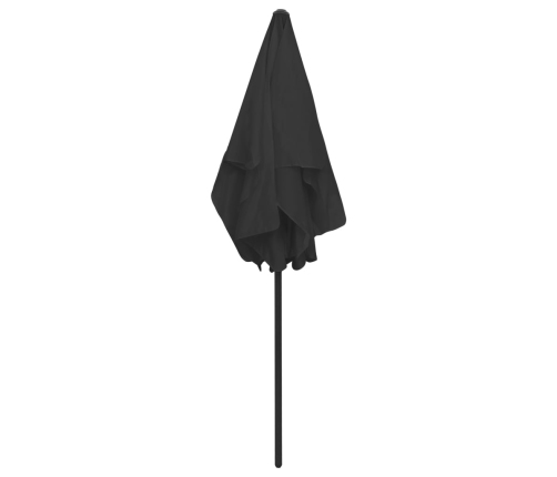 Sombrilla de playa negro 180x120 cm
