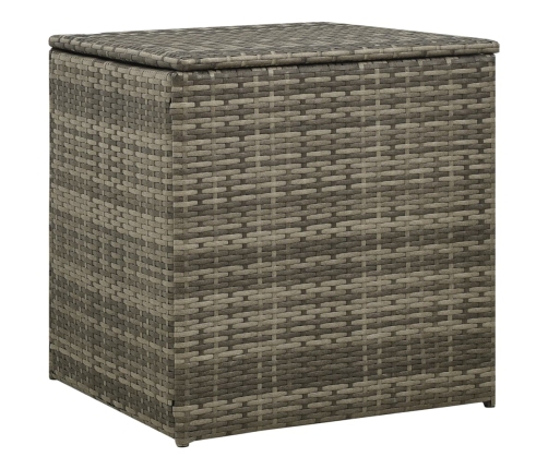 Set de sofás de jardín 4 piezas y cojines ratán sintético gris