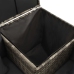 Set de sofás de jardín 4 piezas y cojines ratán sintético gris
