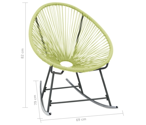 Silla de jardín Acapulco ratán sintético verde