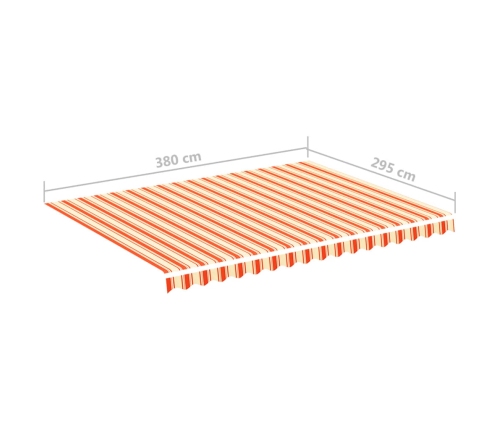 Tela de repuesto para toldo amarillo y naranja 4x3 m