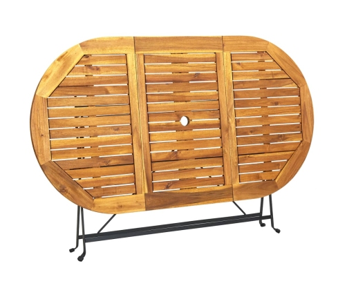 Mesa de jardín madera maciza de acacia ovalada 160x85x74 cm