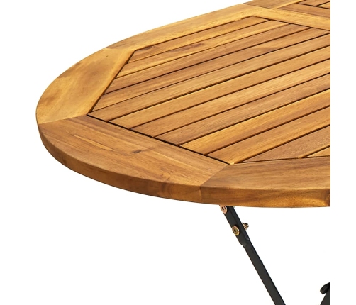 Mesa de jardín madera maciza de acacia ovalada 160x85x74 cm