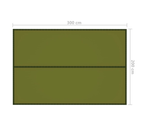 Lona de exterior verde 3x2 m