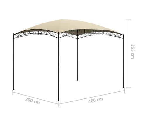 Cenador crema 3x4x2,65 m 180 g/m²