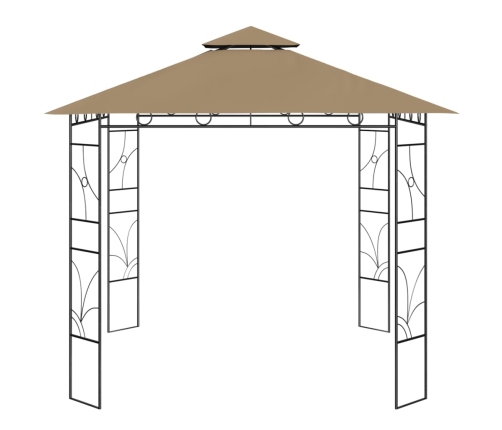 Cenador gris taupé 3x3x2,7 m 160 g/m²