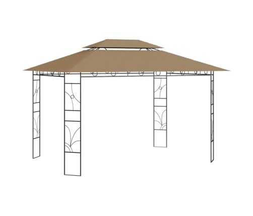 Cenador gris taupé 4x3x2,7 m 160 g/m²