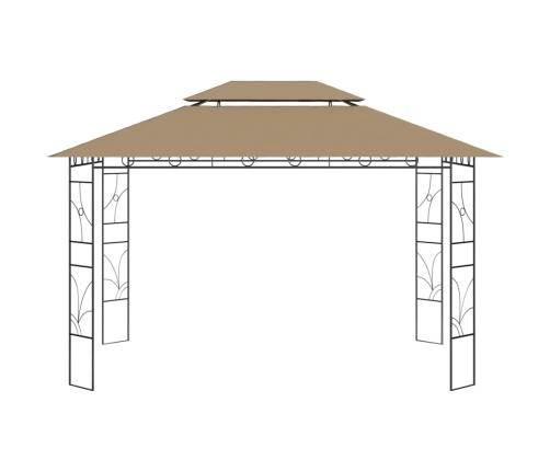 Cenador gris taupé 4x3x2,7 m 160 g/m²