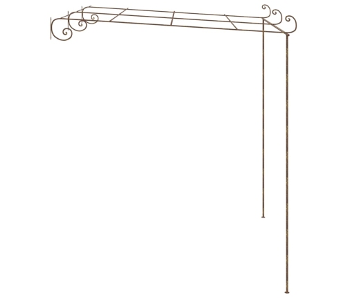 Pérgola de jardín marrón antiguo 3x3x2,5 m hierro