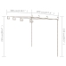 Pérgola de jardín marrón antiguo 4x3x2,5 m hierro