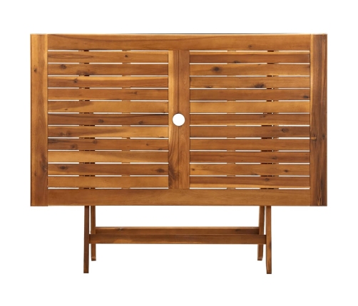 Mesa plegable de jardín madera maciza de acacia 120x70x75 cm