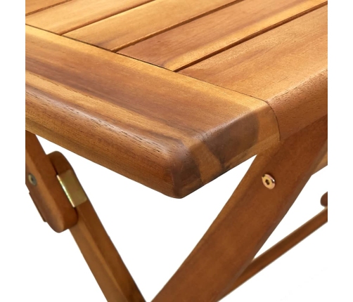 Mesa plegable de jardín madera maciza de acacia 120x70x75 cm