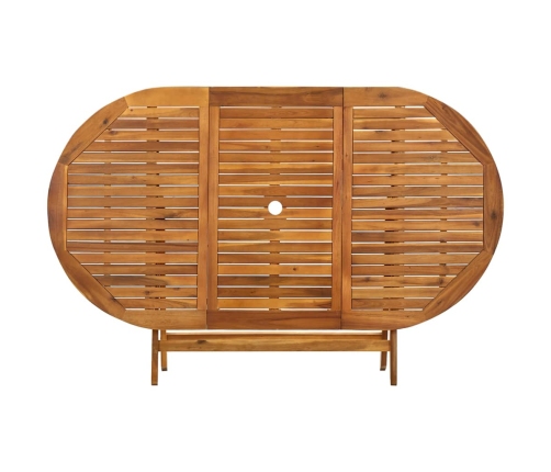 vidaXL Mesa de jardín plegable madera maciza de acacia 160x85x75 cm