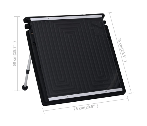 Panel calefactor solar para piscina 75x75 cm