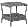 vidaXL Mesa de jardín ratán sintético gris claro 45x45x46,5 cm